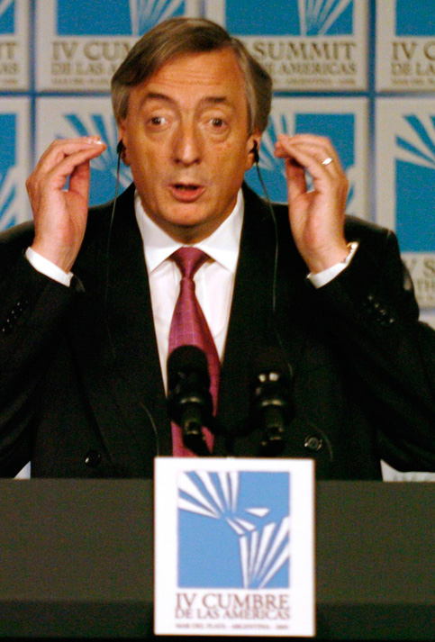 "No nos van a patotear", dijo Néstor Kirchner.