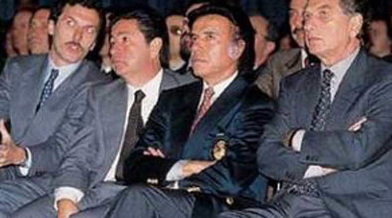 Macri junto al expresidente argentino Carlos Menem quien ha fue condenado por contrabando agravado.