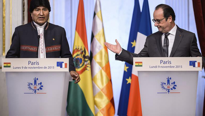 Francois Hollande instó a la reanudación de las conversaciones entre Bolivia y Chile.