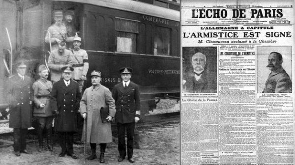 El imperio alemán y los aliados firmaron el acuerdo en el interior de un tren en 1918.