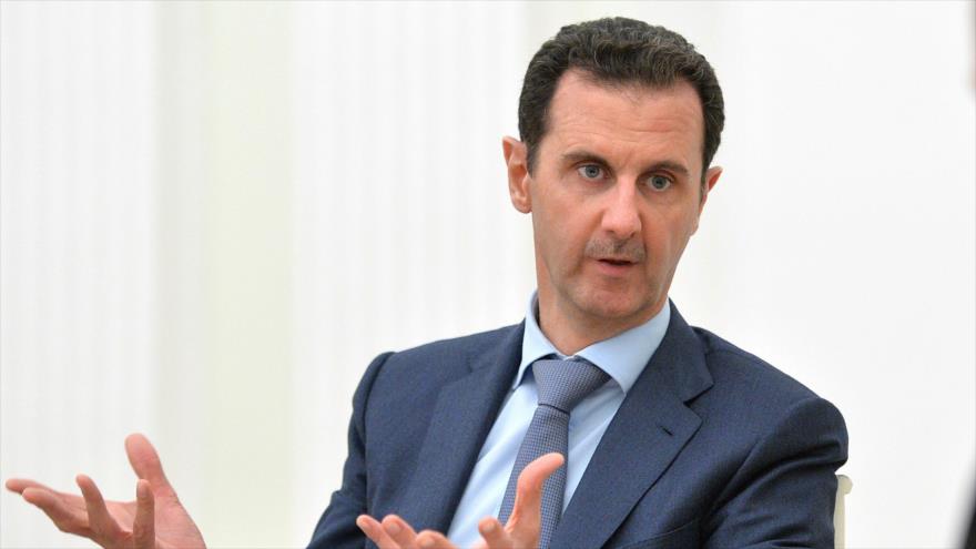 El presidente de Siria, Bashar al-Assad, habló con diputados franceses en Damasco, la capital siria.
