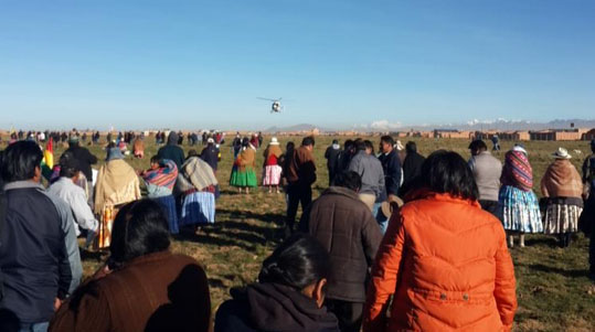El Gobierno de Bolivia entregó los terrenos que ser´na utilziados para la construcción del Centro de Investigación Nuclear, que se encuentran en el Distrito 8 de El Alto en la provincia Murillo del departamento de La Paz.