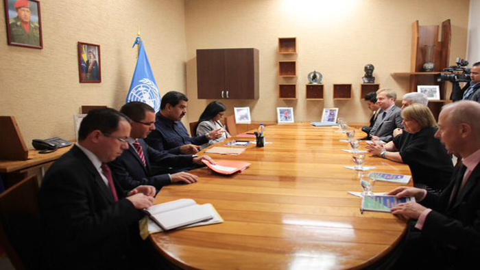 Presidente Nicolás Maduro reunido con delegación de la Secretaría General de la Organización de Naciones Unidas.