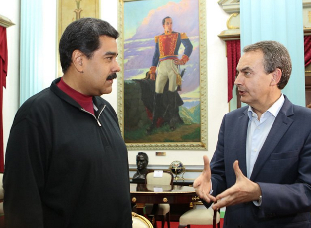El expresidente español se reunió este sábado en el Palacio de Miraflores con el jefe de Estado venezolano.