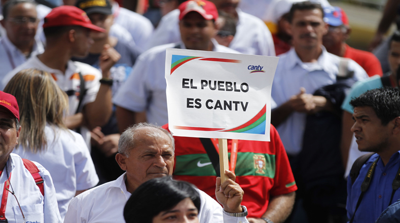Trabajadores de la Cantv aseguran que bajo ningún motivo permitirán la privatización de la principal empresa de telecomunicaciones del país.