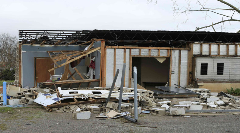 Numerosas casa fueron destruidas por las tormentas registradas desde hace una semana.