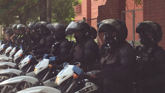 Un fuerte despliegue policial se llevó a cabo en el traslado de Milagro Sala.