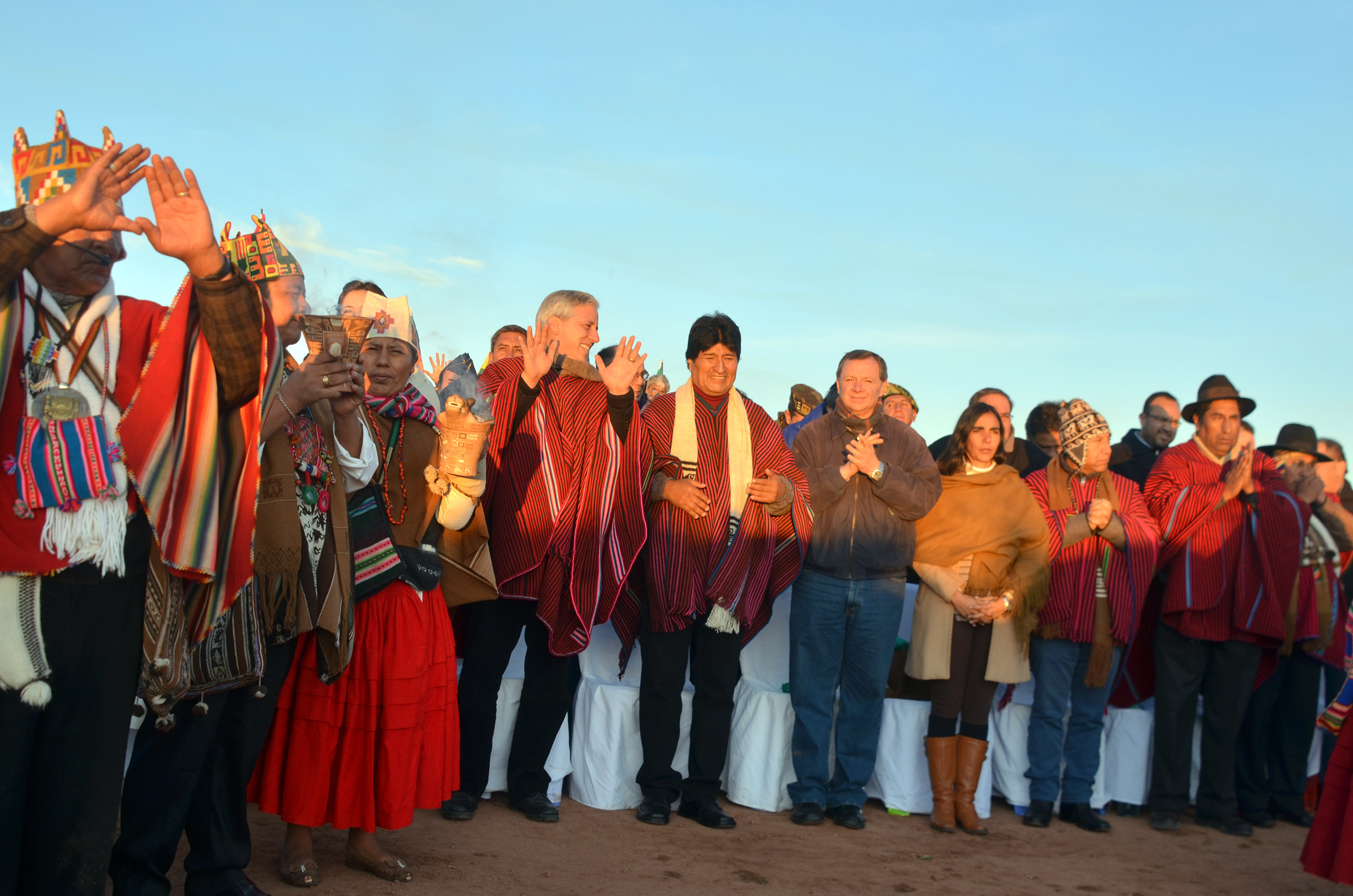 Ritual ancestral por los 10 años de gestión de Evo Morales