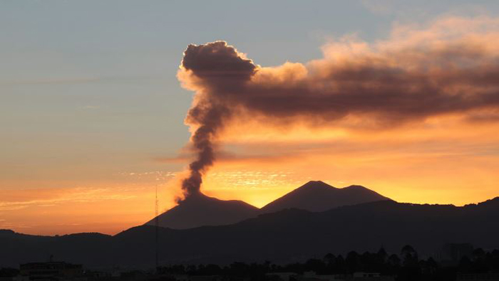 La actividad del volcán de Fuego 