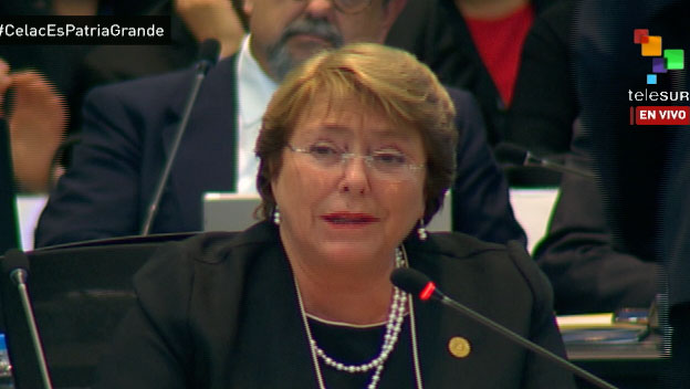 Bachelet llama a promover la unidad e integración en la región.