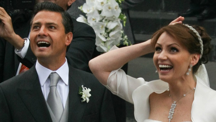 Enrique Peña Nieto y Angelica Rivera , el día de su boda el 27 de noviembre del 2010