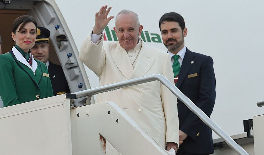 El sumo pontífice partió de Roma en horas de la mañana de este viernes.