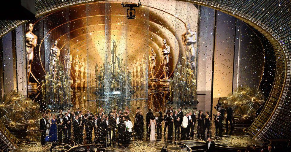 Celebración de los actores galardonados tras la 88 entrega de los Óscar