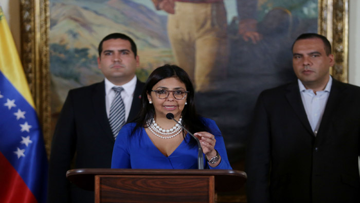 La canciller de Venezuela, Delcy Rodríguez, afirmó que el FMI confirma que es promotor de la guerra económica.