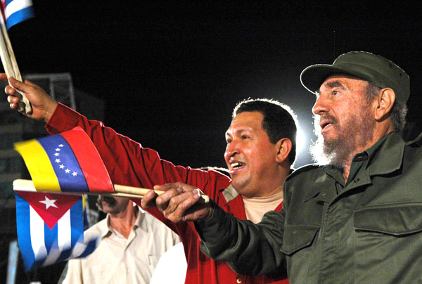 Hugo Chávez y Fidel Castro son considerados los líderes de la integración latinoamericana y padres de la Alianza para los Pueblos de Nuestra América (ALBA).