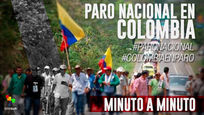 Minuto a minuto: paro nacional en Colombia