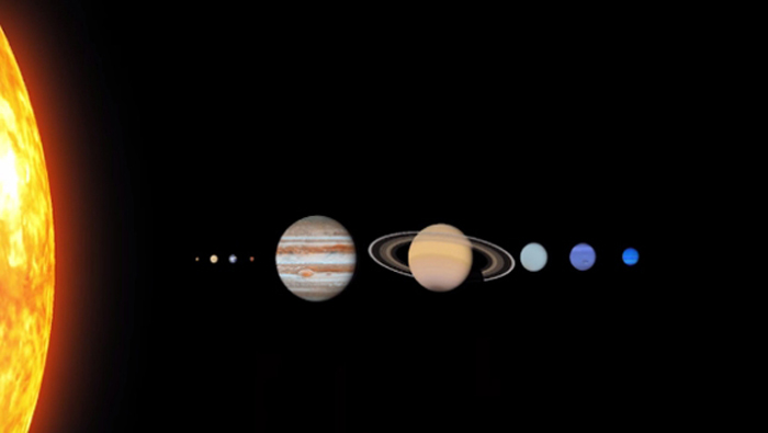 Los planetas del Sistema Solar: Mercurio, Venus, Tierra, Marte, Júpiter, Saturno, Urano y Neptuno. A ellos se sumaría el misterioso Planeta Nueve, aún sin nombre.