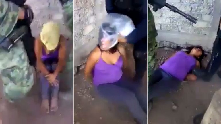 El vídeo que muestra a tres funcionarios de las fuerzas de seguridad de México torturando a una mujer circuló en redes sociales esta semana.