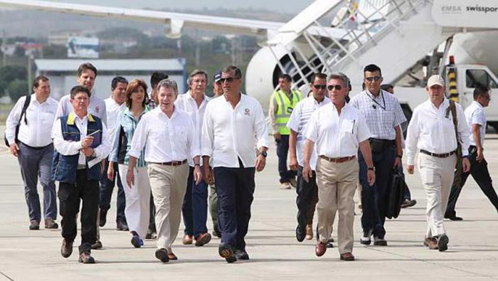 Las instalaciones fueron usadas para recibir al presidente Juan Manuel Santos y la ayuda humanitaria proveniente desde Colombia