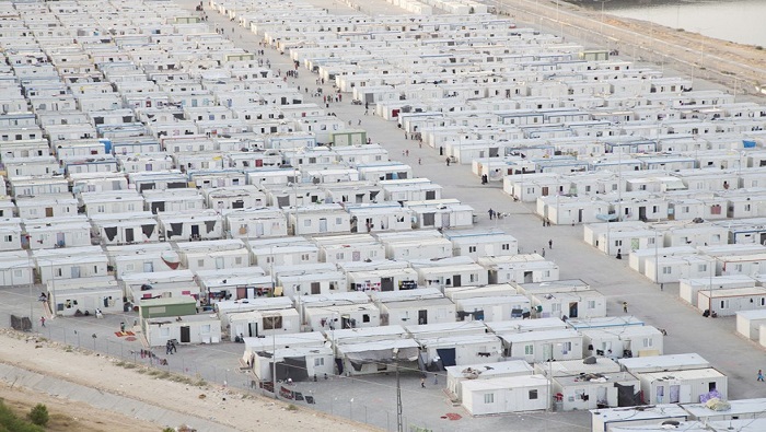 El campamento alberga a unos 14 mil refugiados sirios que escaparon de la guerra en su país.