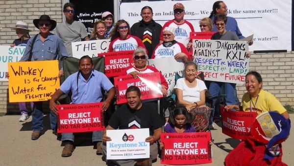 Members of the Yankton Sioux protested the Keystone XL Pipeline in 2013.