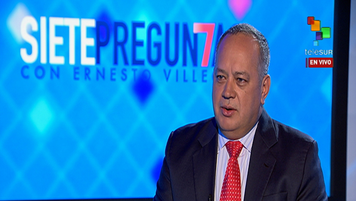 Diosdado Cabello reitera que Venezuela vive un golpe de Estado continuado.