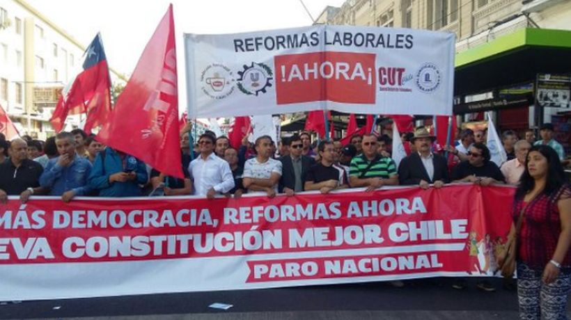 Los sindicatos realizarán una marcha en la capital chilena.
