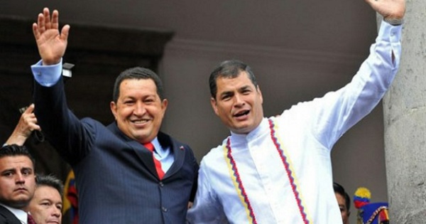 Hugo Chávez y Rafael Correa, dos líderes que pusieron en jaque la hegemonía estadounidense en Latinoamérica.
