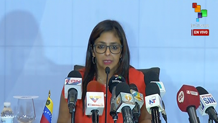 Delcy Rodríguez exigió que se respete la institucionalidad de la OEA.