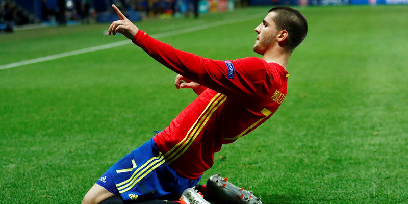 Álvaro Morata anotó sus primeros goles en la Eurocopa.