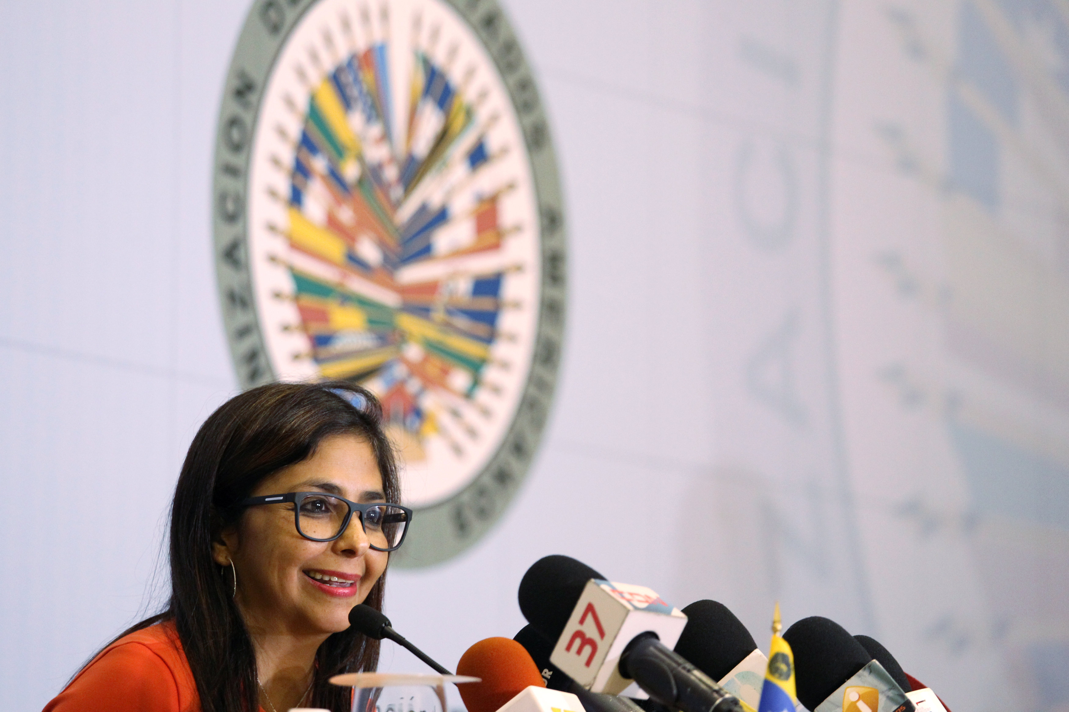 La canciller venezolana sostiene que el secretario general de la OEA es un aliado de la derecha que busca llegar al poder a través del golpe.