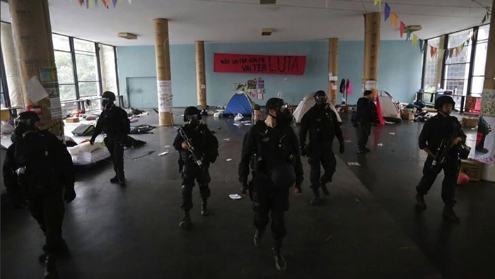 Unas 50 personas permanecían desde el 16 de mayo en el edificio Palacio Capanema (del Ministerio de Cultura) en Río.