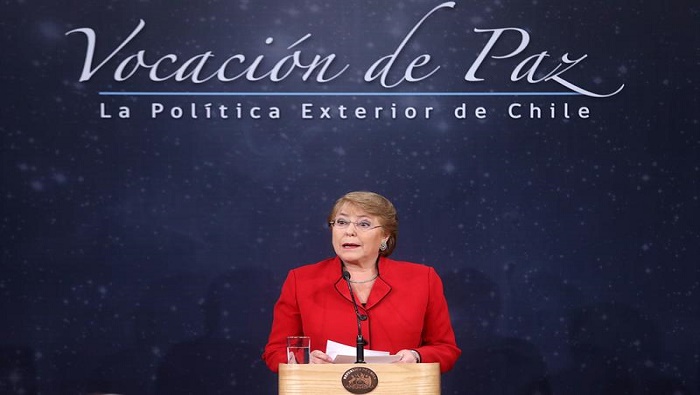 La presidenta de Chile, Michelle Bachelet, se encuentra en medio de un descontento popular.