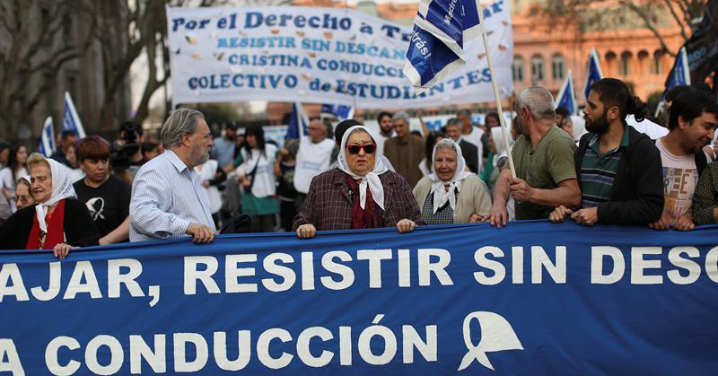 La Marcha de la Resistencia se realizó en defensa del derecho al trabajo en Argentina.