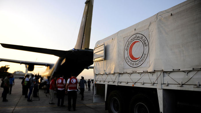 El convoy de ayuda humanitaria iba en dirección a Alepo.