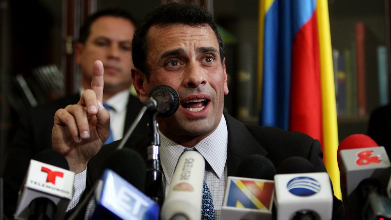 Henrique Capriles es una de las figuras de la derecha venezolana y principal promotor del refrendo revocatorio al presidente de Venezuela.