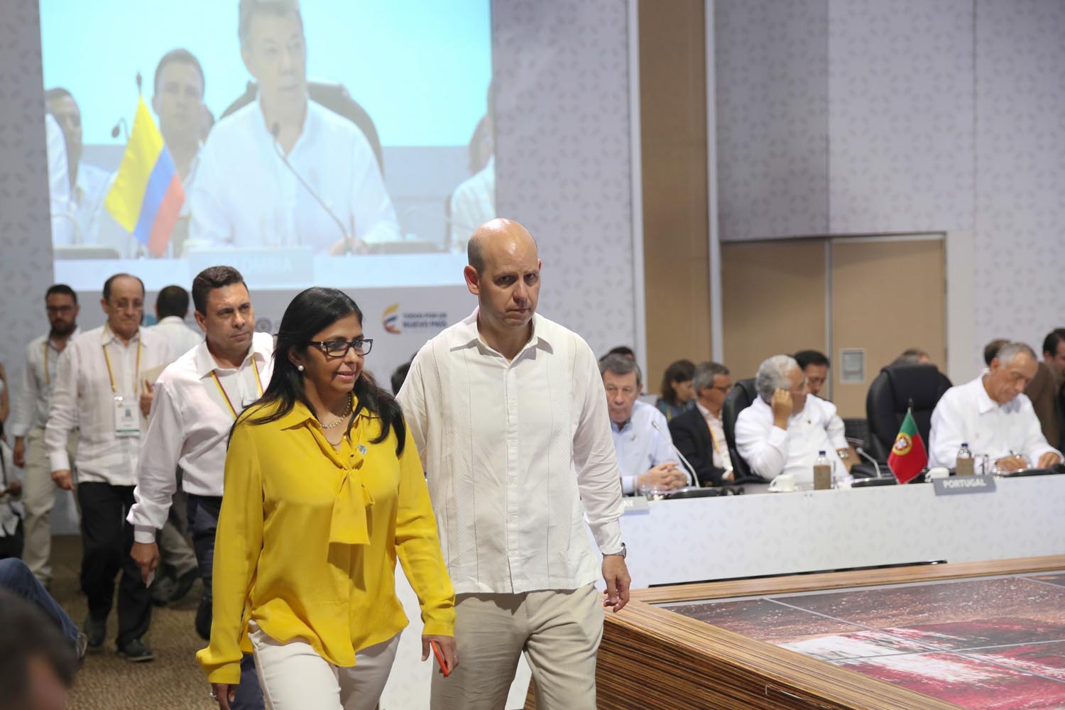 Delcy Rodríguez participó en la celebración de la XXV Cumbre Iberoamericana que se realiza en la ciudad de Cartagena de Indias.