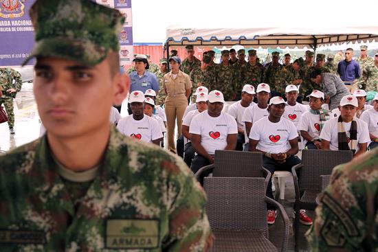 El comandante de las Fuerzas Militares de Colombia, general Juan Pablo Rodríguez, dijo que la desmovilización fue posible gracias al 