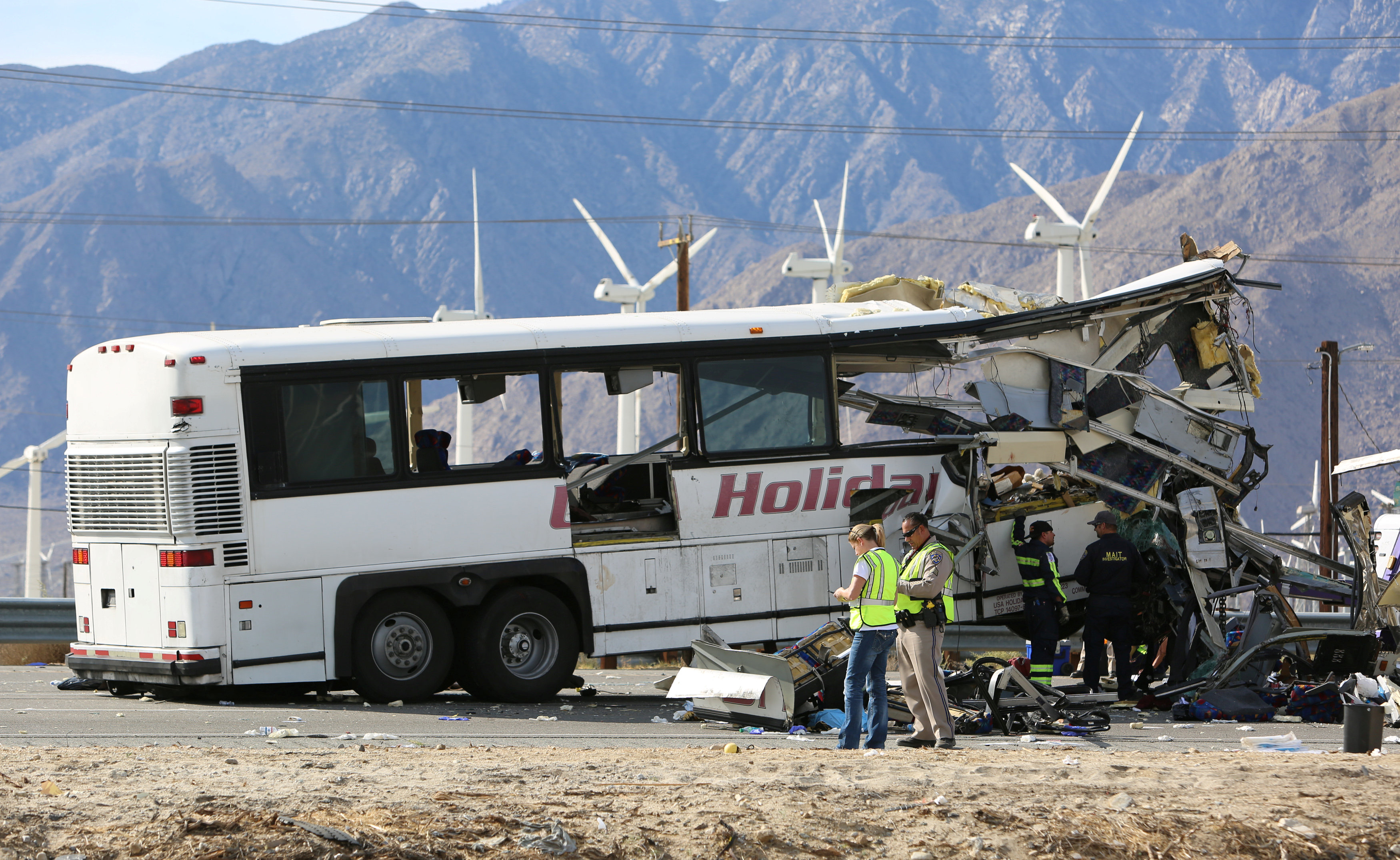 El autobús salió desde el Red Earth Casino en Salton City, California, y se dirigía hacia Los Angeles