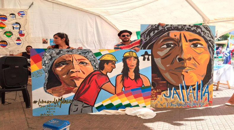 En un mural plasmaron la lucha de Milagro Sala y calificaron de injusto su arresto
