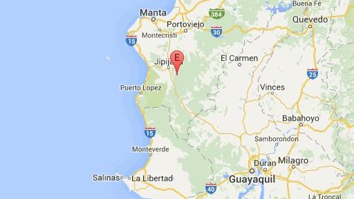 El sismo se registró cerca de la ciudad de Jipijapa, en el centro de Manabí.