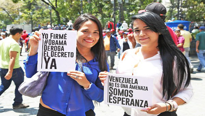 Una Venezuela de pie y unida ante el decreto imperial de Obama