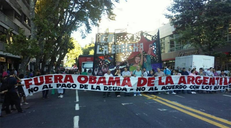 Masiva marcha en Argentina contra visita de Barack Obama