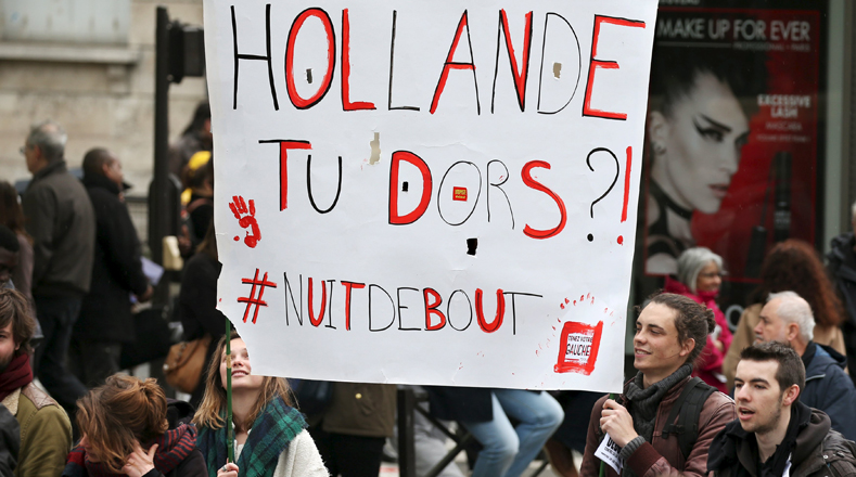 El 60 por ciento de los franceses apoyan el movimiento Nuit Debout y se ha extendido por varias ciudades de Francia.
