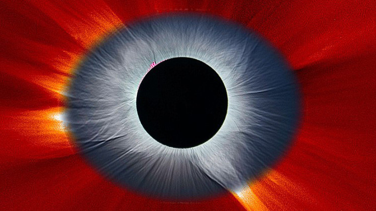 La fotografía revelada por la NASA es de un eclipse solar ocurrido el pasado ocho de marzo.