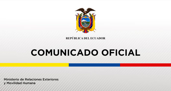 El Gobierno de Ecuador manifestó su preocupación por el informe emitido por el EE.UU.