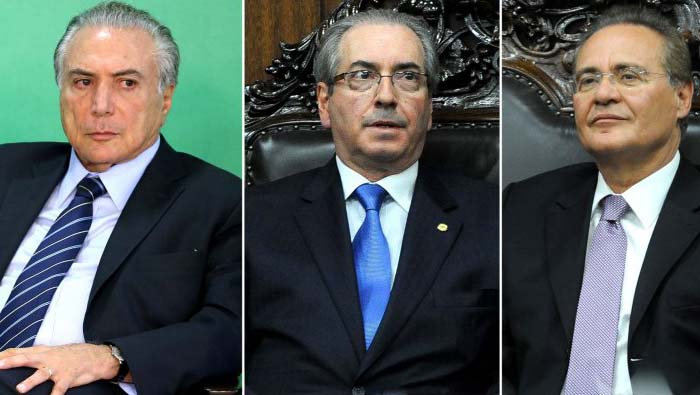 Temer, Cuhna y Calheiros definirán el futuro político de Brasil