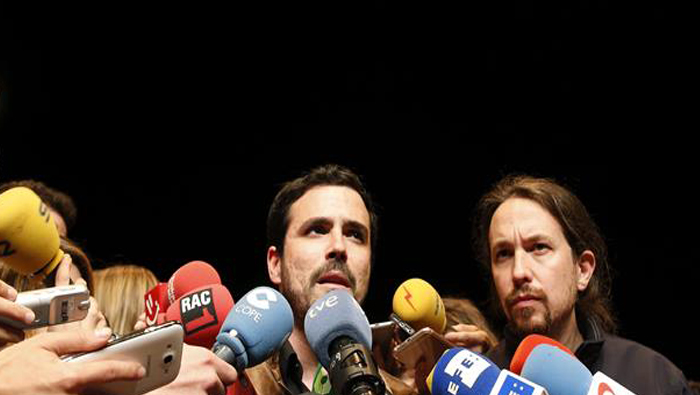 La alianza IU Podemos podría llevar a un cambio de gobierno en España
