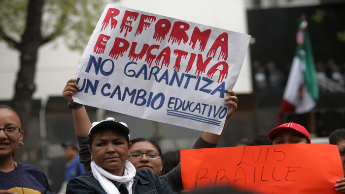 Desde el 2013, los maestros han realizado movilizaciones en contra de la reforma.