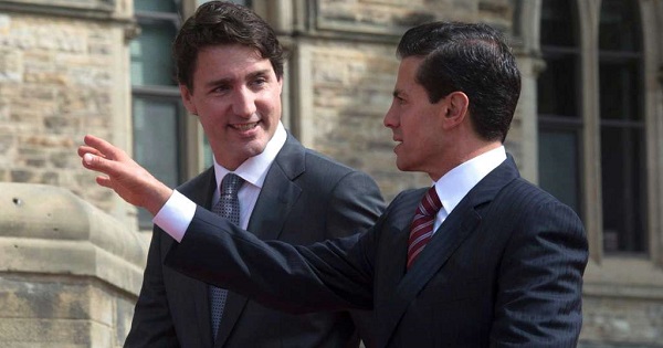 Justin Trudeau y Enrique Peña Nieto.